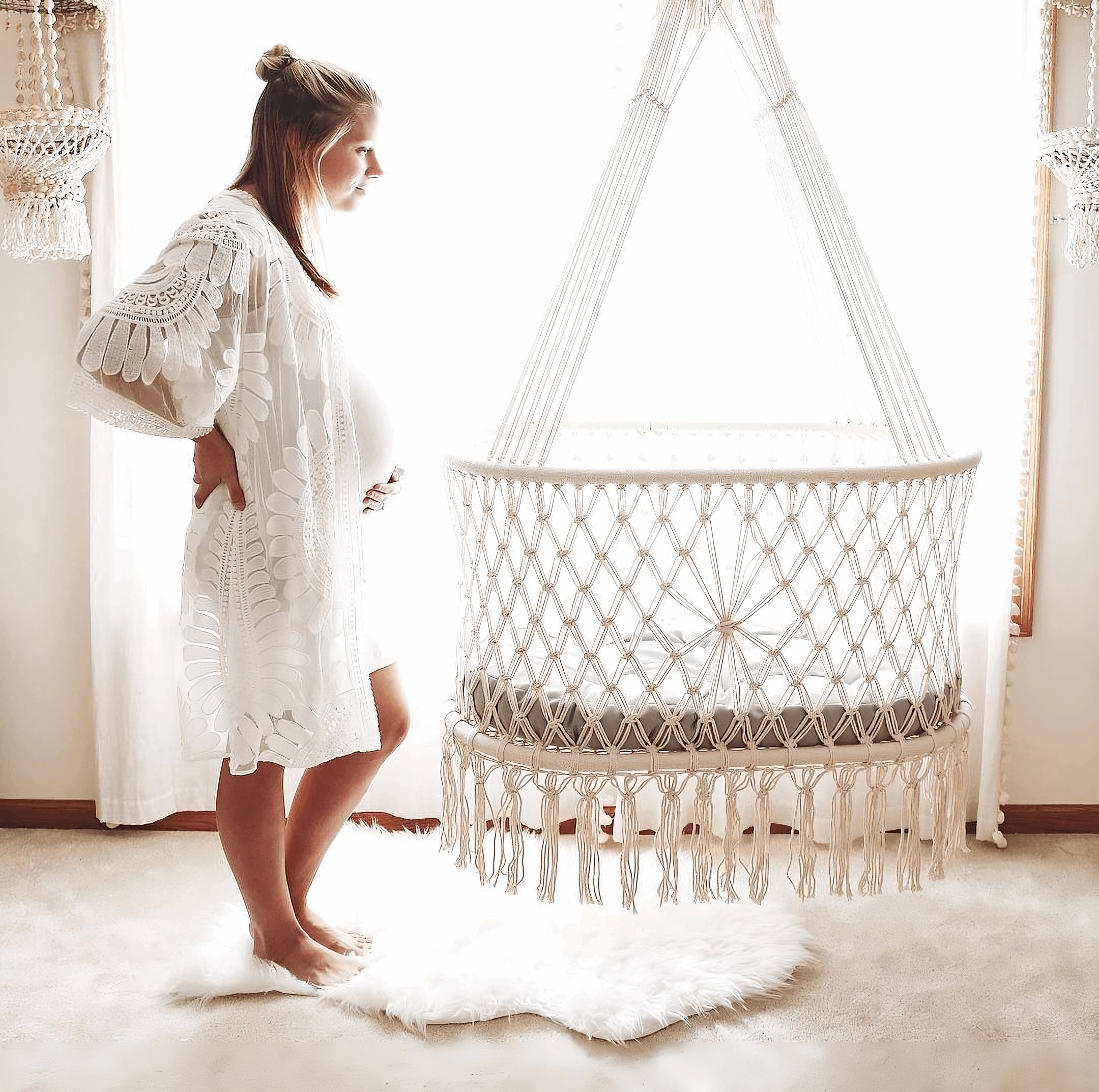 Organic Cradle Baby Hanging Bassinet