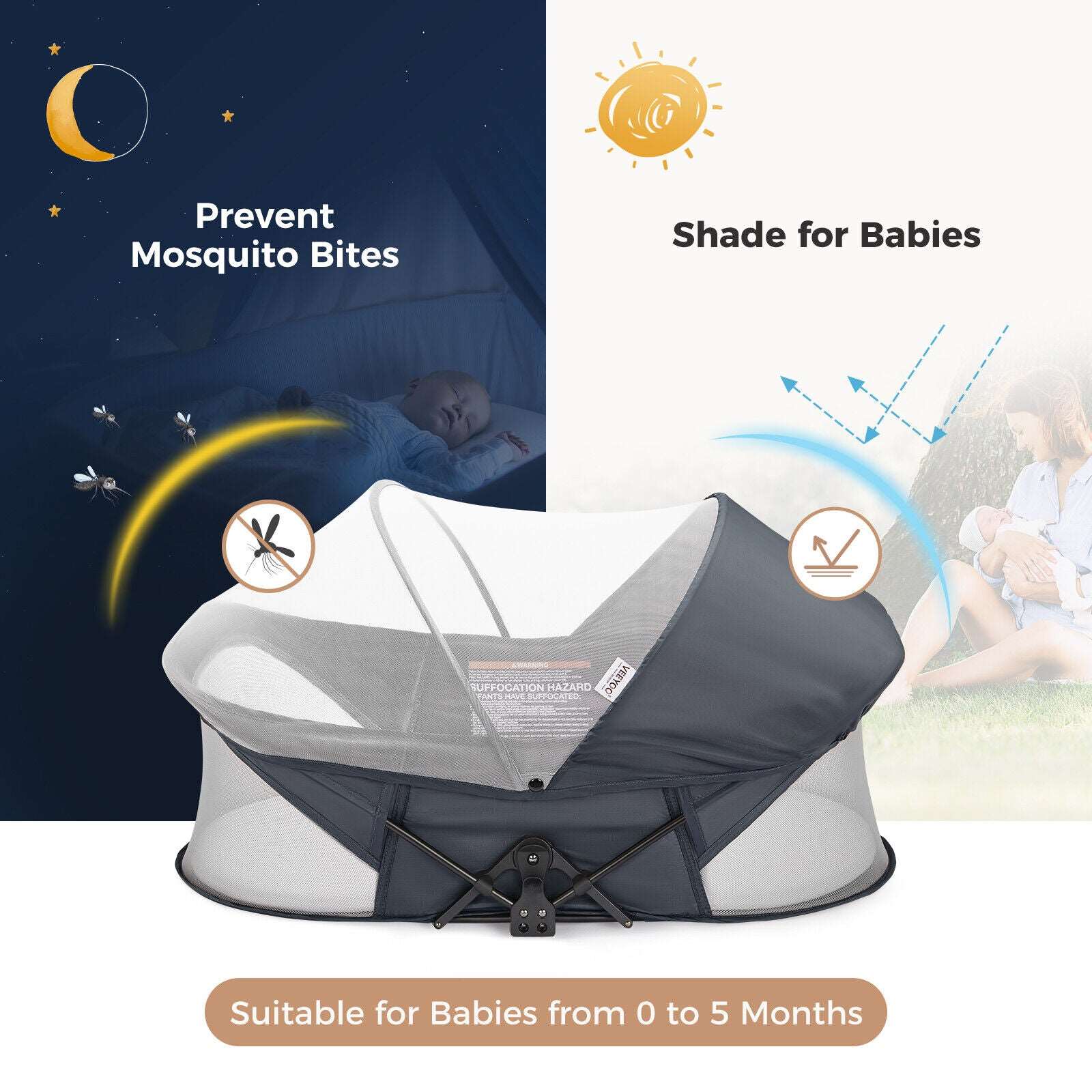 Folding Baby Travel Bassinet