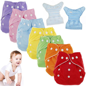 Baby Reusable Washable Adjustable Cloth Diaper 7 Pack