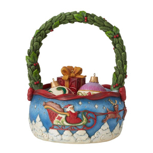 Fisher-Price Christmas Basket with Ornaments Figurine (Set of 4)