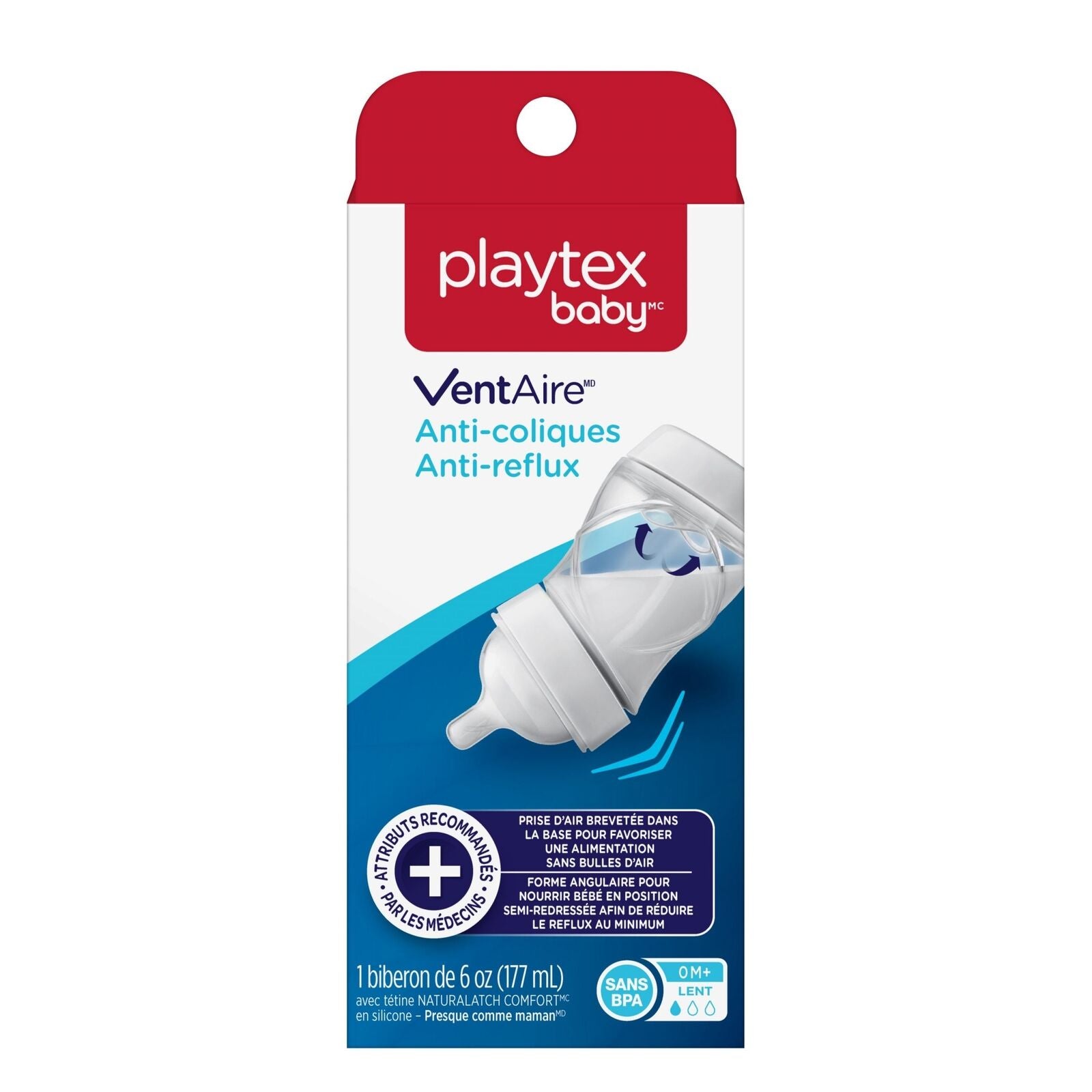 Anti Colic & Anti Reflux Baby Bottle - Playtex Ventaire