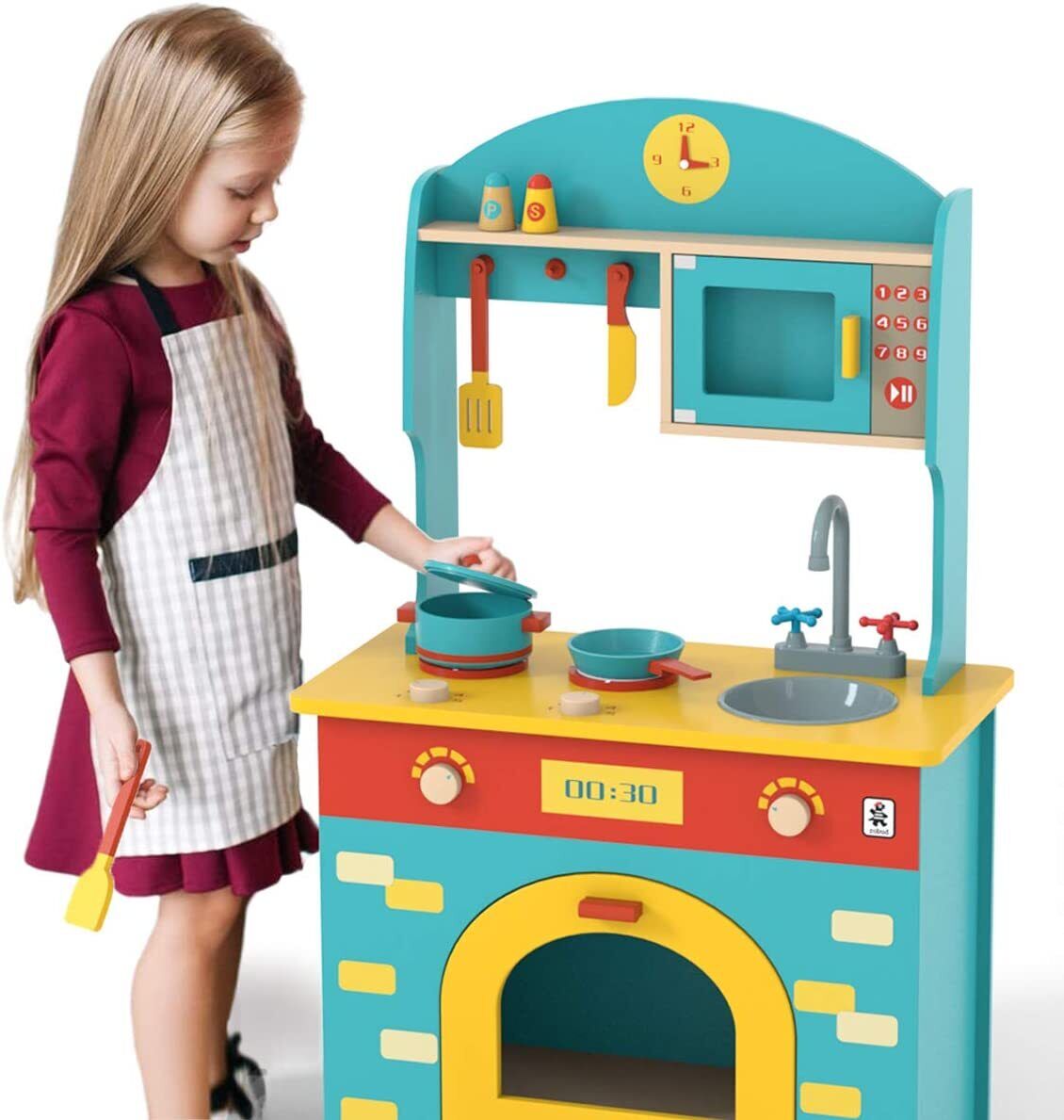 Wooden Play Kitchen Set