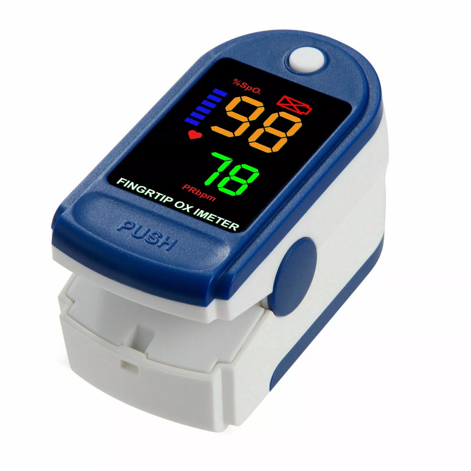 FL400 Pulse Oximeter with Neck/Wrist Cord, Carrying Case and Batteries, Blue