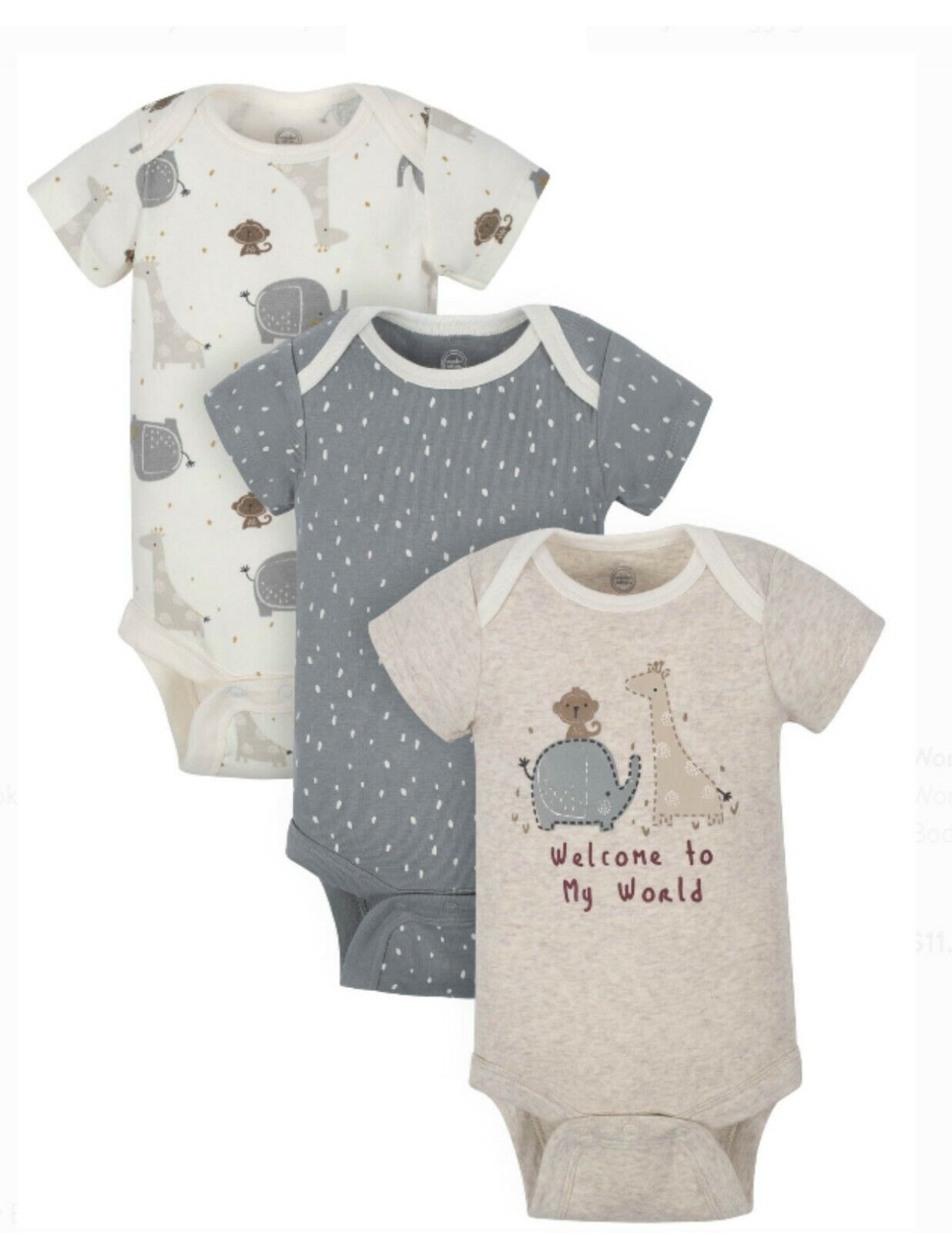 Bamboo Baby Onesies 3 Pack