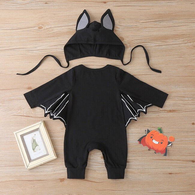 NWT! Baby Bat Halloween Costume New 0-6 Month Black Orange Cuteeee!!